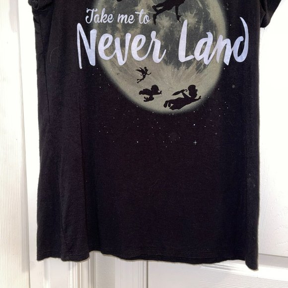 Disney Take Me to Never Land black t-shirt, size small - Picture 4 of 10